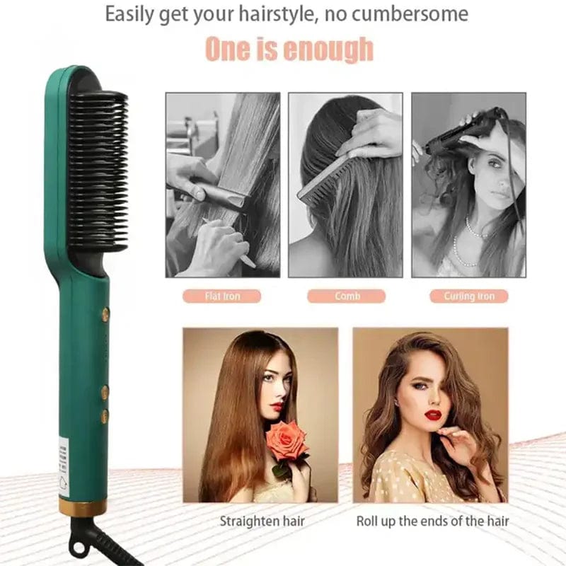 New Hair Straightener Ceramic Hot Comb 2 in 1 Electric Straighten Hair Brush Negative Ion Anti - scalding Styling Tool - SHOWLU FASHION STORE