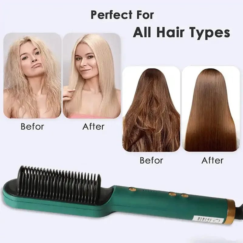 New Hair Straightener Ceramic Hot Comb 2 in 1 Electric Straighten Hair Brush Negative Ion Anti - scalding Styling Tool - SHOWLU FASHION STORE