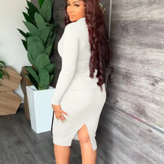 New In Two Piece Skirt Sets Women Outfits Office Lady Clothing Elegant Clothes Fall Winter OL 2 Piece Suits for Female - SHOWLU FASHION STORE