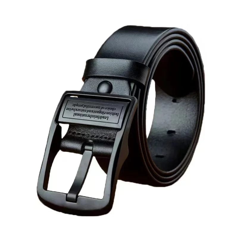 New Leather Cowhide Men's Belt Fashion Metal Alloy Pin Buckle Adult Luxury Brand Jeans Business Casual Waist Male Strap Brand - SHOWLU FASHION STORE