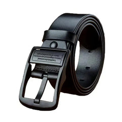 New Leather Cowhide Men's Belt Fashion Metal Alloy Pin Buckle Adult Luxury Brand Jeans Business Casual Waist Male Strap Brand - SHOWLU FASHION STORE