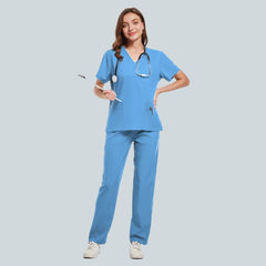 New Nurse Uniform Woman Hospital Doctor 's Medical Sweatshirt Nursing Pants Unisex Workshop Uniforms Beauty SPA Work Clothes - SHOWLU FASHION STORE