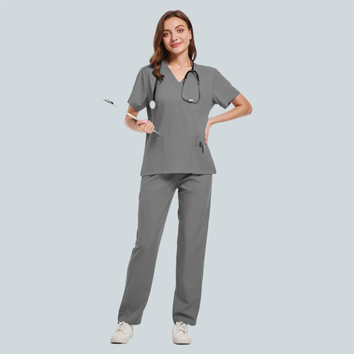 New Nurse Uniform Woman Hospital Doctor 's Medical Sweatshirt Nursing Pants Unisex Workshop Uniforms Beauty SPA Work Clothes - SHOWLU FASHION STORE