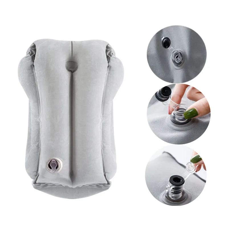 New Pattern Inflatable Travel Pillow Portable Chin Support Neck Pillow for Airplane Car Bus Train Office Nap Rest Support Pillow - SHOWLU FASHION STORE