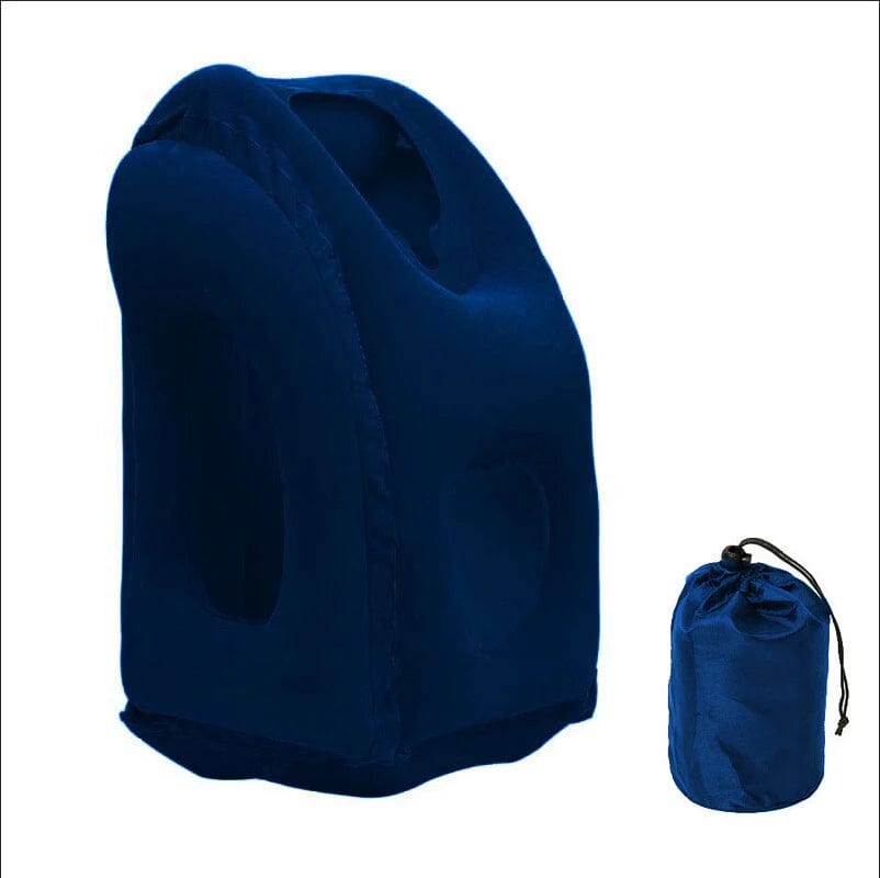 New Pattern Inflatable Travel Pillow Portable Chin Support Neck Pillow for Airplane Car Bus Train Office Nap Rest Support Pillow - SHOWLU FASHION STORE