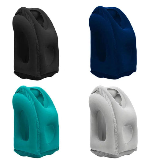 New Pattern Inflatable Travel Pillow Portable Chin Support Neck Pillow for Airplane Car Bus Train Office Nap Rest Support Pillow - SHOWLU FASHION STORE