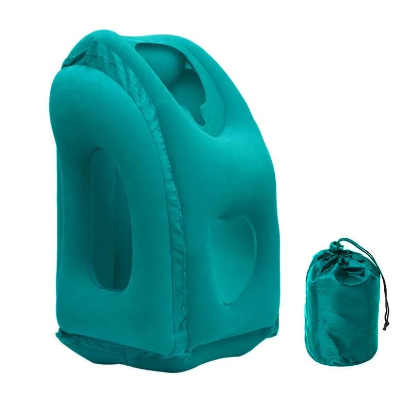 New Pattern Inflatable Travel Pillow Portable Chin Support Neck Pillow for Airplane Car Bus Train Office Nap Rest Support Pillow - SHOWLU FASHION STORE
