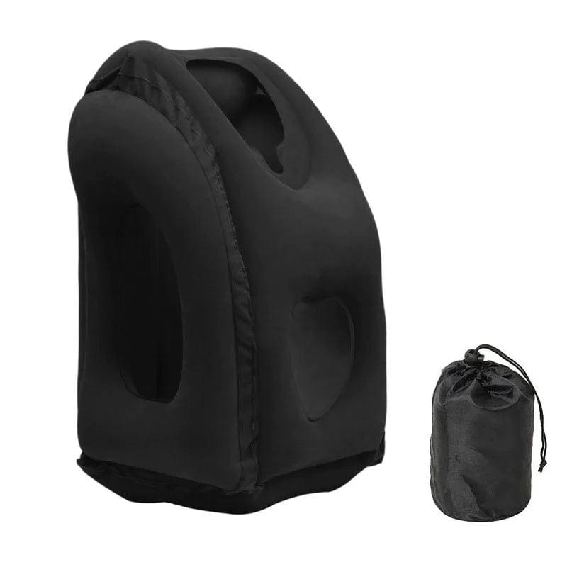 New Pattern Inflatable Travel Pillow Portable Chin Support Neck Pillow for Airplane Car Bus Train Office Nap Rest Support Pillow - SHOWLU FASHION STORE