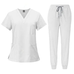 New Scrubs Set Medical Uniforms Stretch Scrub Tops With Pocket Pants Nurse Uniform Doctor Surgery Overalls Beauty Salon Workwear - SHOWLU FASHION STORE