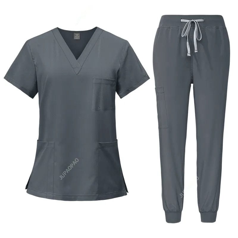 New Scrubs Set Medical Uniforms Stretch Scrub Tops With Pocket Pants Nurse Uniform Doctor Surgery Overalls Beauty Salon Workwear - SHOWLU FASHION STORE