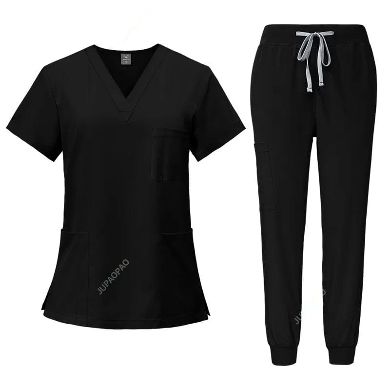 New Scrubs Set Medical Uniforms Stretch Scrub Tops With Pocket Pants Nurse Uniform Doctor Surgery Overalls Beauty Salon Workwear - SHOWLU FASHION STORE