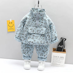 New Spring Autumn Children Fashion Clothes Baby Boys Girls Jacket Pants 2Pcs/Sets Kids Toddler Clothing Infant Cotton Tracksuit - SHOWLU FASHION STORE