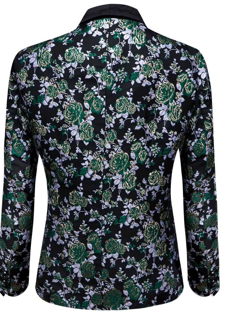 New Style Jacket Casual Jacquard Button Blazer Shawl Lapel Suit Jacket For Wedding 1pc Suit - SHOWLU FASHION STORE