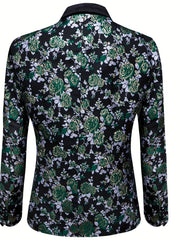New Style Jacket Casual Jacquard Button Blazer Shawl Lapel Suit Jacket For Wedding 1pc Suit - SHOWLU FASHION STORE
