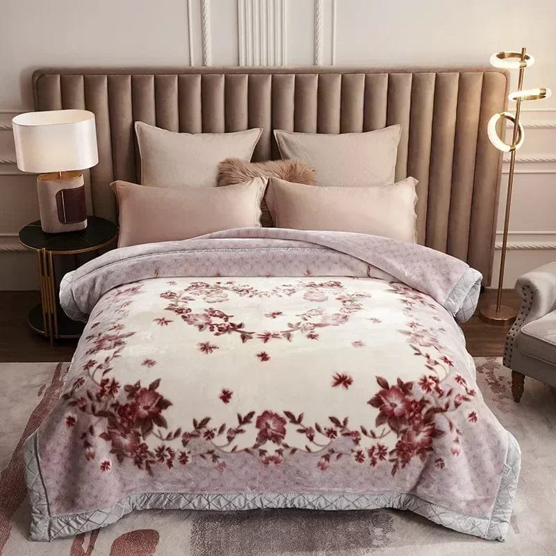 New Warm Weighted Blankets for Beds High End Thicken Warmth Raschel Blanket for Winter Autumn Double Side Plush Comforter Quilt - SHOWLU FASHION STORE