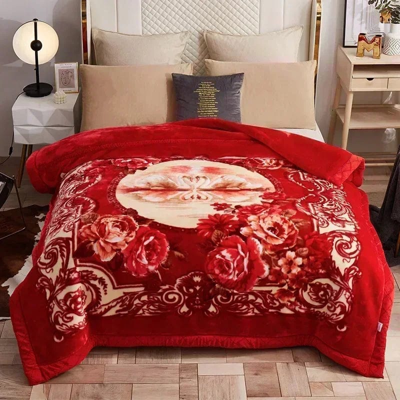 New Warm Weighted Blankets for Beds High End Thicken Warmth Raschel Blanket for Winter Autumn Double Side Plush Comforter Quilt - SHOWLU FASHION STORE