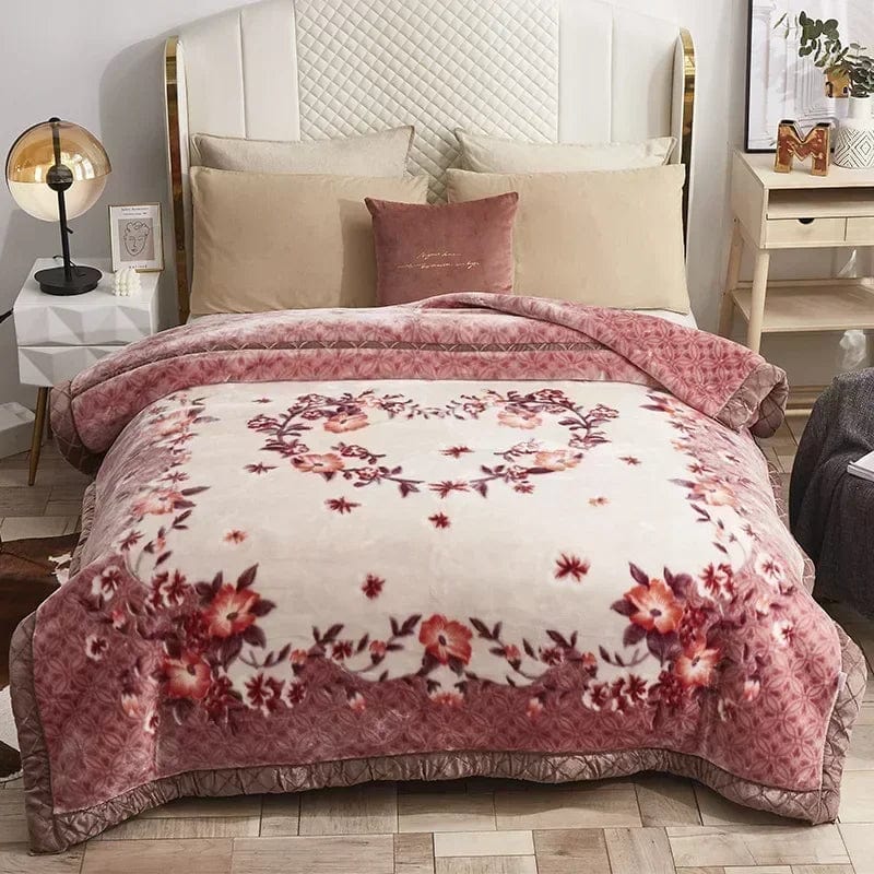 New Warm Weighted Blankets for Beds High End Thicken Warmth Raschel Blanket for Winter Autumn Double Side Plush Comforter Quilt - SHOWLU FASHION STORE