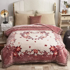 New Warm Weighted Blankets for Beds High End Thicken Warmth Raschel Blanket for Winter Autumn Double Side Plush Comforter Quilt - SHOWLU FASHION STORE