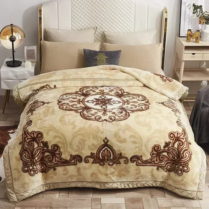 New Warm Weighted Blankets for Beds High End Thicken Warmth Raschel Blanket for Winter Autumn Double Side Plush Comforter Quilt - SHOWLU FASHION STORE