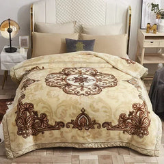 New Warm Weighted Blankets for Beds High End Thicken Warmth Raschel Blanket for Winter Autumn Double Side Plush Comforter Quilt - SHOWLU FASHION STORE