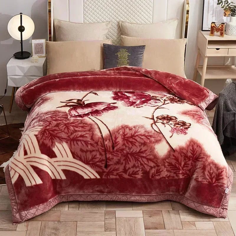 New Warm Weighted Blankets for Beds High End Thicken Warmth Raschel Blanket for Winter Autumn Double Side Plush Comforter Quilt - SHOWLU FASHION STORE
