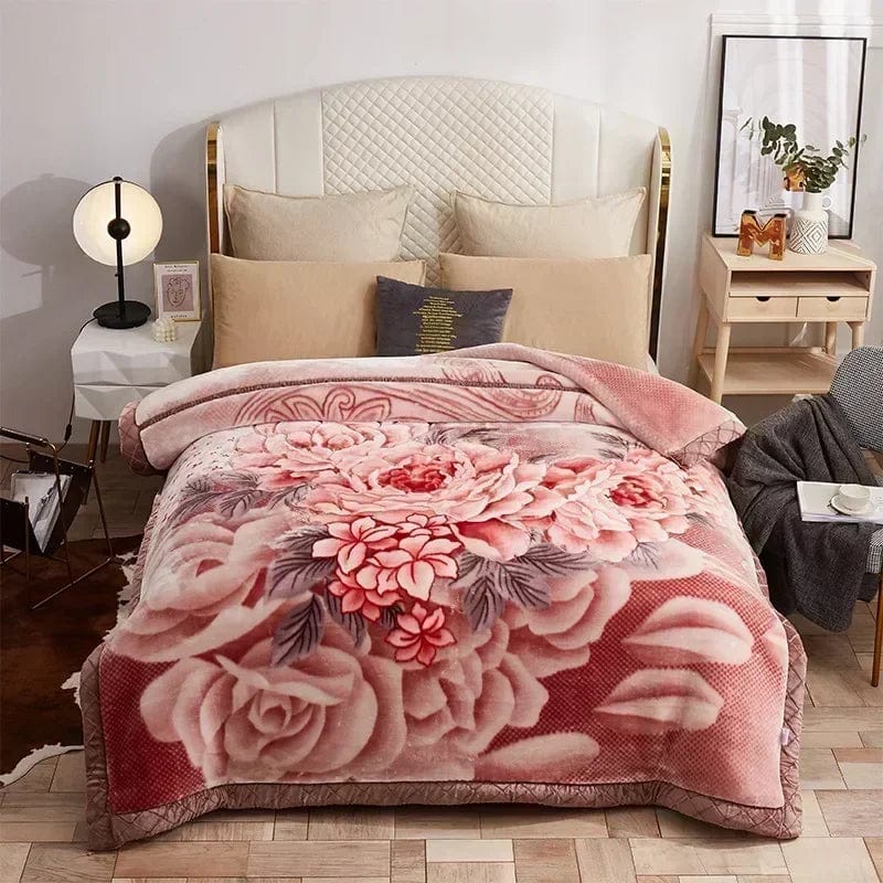 New Warm Weighted Blankets for Beds High End Thicken Warmth Raschel Blanket for Winter Autumn Double Side Plush Comforter Quilt - SHOWLU FASHION STORE