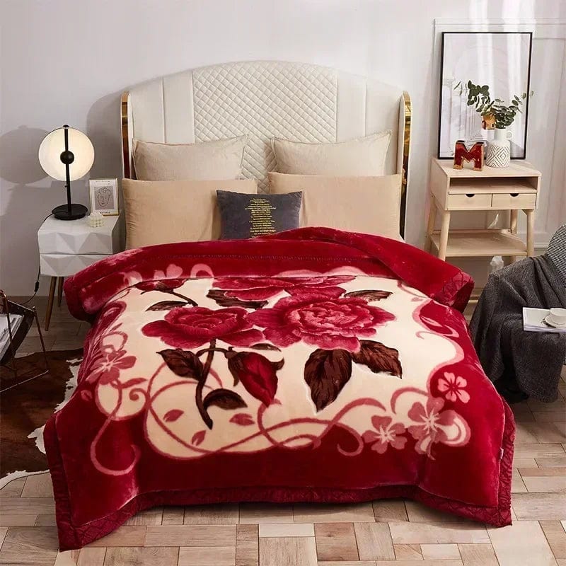 New Warm Weighted Blankets for Beds High End Thicken Warmth Raschel Blanket for Winter Autumn Double Side Plush Comforter Quilt - SHOWLU FASHION STORE