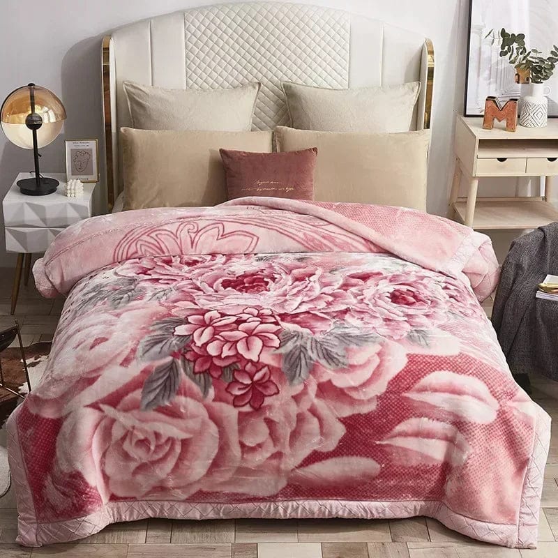 New Warm Weighted Blankets for Beds High End Thicken Warmth Raschel Blanket for Winter Autumn Double Side Plush Comforter Quilt - SHOWLU FASHION STORE