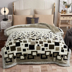 New Warm Weighted Blankets for Beds High End Thicken Warmth Raschel Blanket for Winter Autumn Double Side Plush Comforter Quilt - SHOWLU FASHION STORE