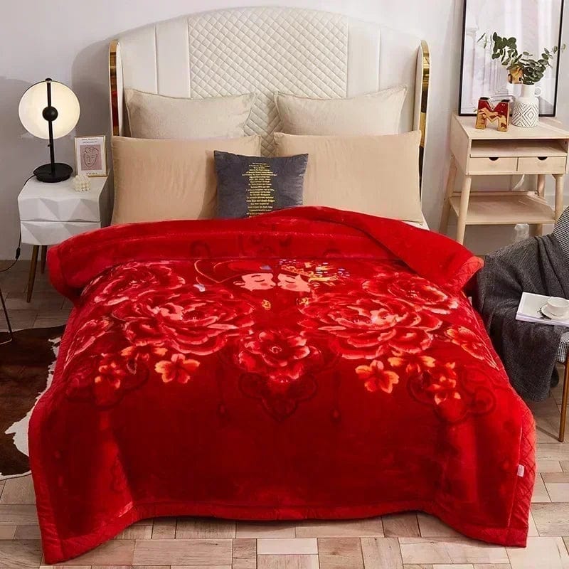 New Warm Weighted Blankets for Beds High End Thicken Warmth Raschel Blanket for Winter Autumn Double Side Plush Comforter Quilt - SHOWLU FASHION STORE