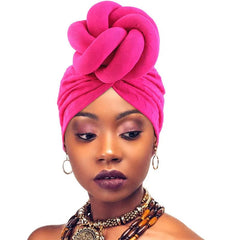 New Women Large 3D Flower Turban Hat Soft HeadScarf Beanie Wedding Party Headwear Turbante Mujer Bandanas Headcover Chemo Cap - SHOWLU FASHION STORE