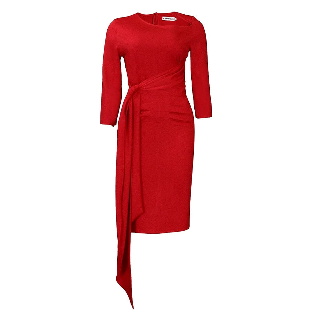 OL Dresses Women Sexy Nude Long Sleeve Midi Club Dress 3xl - SHOWLU FASHION STORE