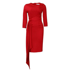 OL Dresses Women Sexy Nude Long Sleeve Midi Club Dress 3xl - SHOWLU FASHION STORE