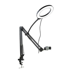 Overhead Tripod for Phone with Ring Light Desktop Cellphone Bracket for Video Shooting Table Mobile Mount for Filming Recording - SHOWLU FASHION STORE
