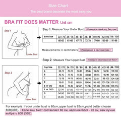 Padded Bras for Women Push Up Bra Lace Bra Lingerie Plus Size Bra Add Two Cup Wire Free Brassiere C D E Cup Sexy Underwear Women - SHOWLU FASHION STORE