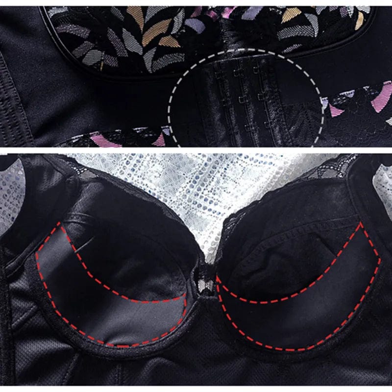 Padded Bras for Women Push Up Bra Lace Bra Lingerie Plus Size Bra Add Two Cup Wire Free Brassiere C D E Cup Sexy Underwear Women - SHOWLU FASHION STORE