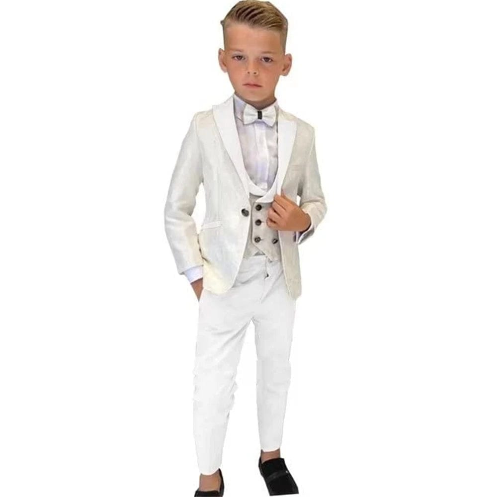 Paisley Classic 3 - Piece Suits for Boys Smart And Stylish Boy's Tuxedo Formal Outfit For Kids Blazer Vest And Pants For Party - SHOWLU FASHION STORE