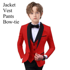 Paisley Classic 3 - Piece Suits for Boys Smart And Stylish Boy's Tuxedo Formal Outfit For Kids Blazer Vest And Pants For Party - SHOWLU FASHION STORE
