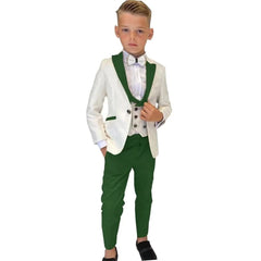 Paisley Classic 3 - Piece Suits for Boys Smart And Stylish Boy's Tuxedo Formal Outfit For Kids Blazer Vest And Pants For Party - SHOWLU FASHION STORE