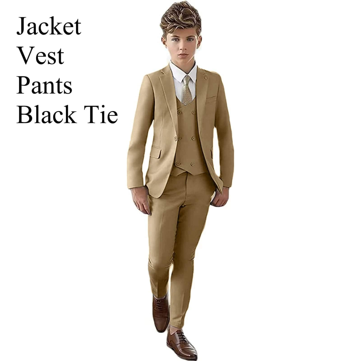 Paisley Classic 3 - Piece Suits for Boys Smart And Stylish Boy's Tuxedo Formal Outfit For Kids Blazer Vest And Pants For Party - SHOWLU FASHION STORE