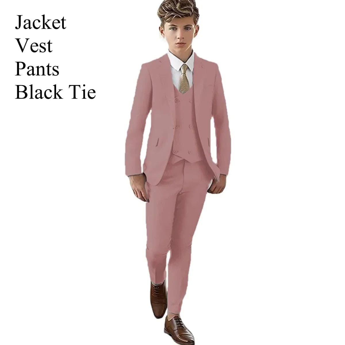 Paisley Classic 3 - Piece Suits for Boys Smart And Stylish Boy's Tuxedo Formal Outfit For Kids Blazer Vest And Pants For Party - SHOWLU FASHION STORE