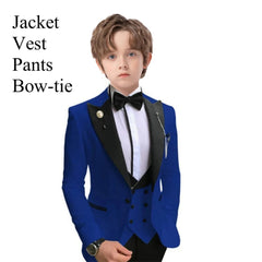 Paisley Classic 3 - Piece Suits for Boys Smart And Stylish Boy's Tuxedo Formal Outfit For Kids Blazer Vest And Pants For Party - SHOWLU FASHION STORE