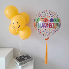 Panparty Birthday Bounce Ball Printed Ball Font Cartoon Transparent Ball Party Balloon Birthday Party Hundred Days Young Adult Heart - SHOWLU FASHION STORE