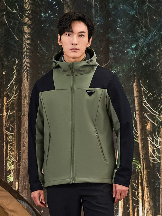 Pathfinder Soft Shell Jacket Men 23 Autumn and Winter New Outdoor Fleece - lined Mountaineering Clothing Windproof Waterproof Warm Coat - SHOWLU FASHION STORE
