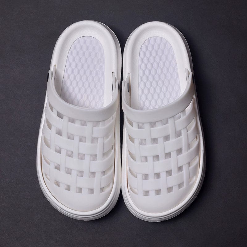 Platform Coros Shoes Women's Black Non Slip Nurse Closed Toe Sandals Outdoor Water Office Half Sandals - SHOWLU FASHION STORE