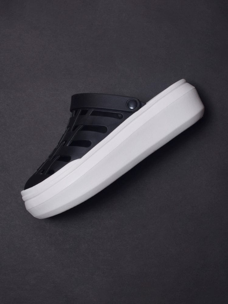 Platform Coros Shoes Women's Black Non Slip Nurse Closed Toe Sandals Outdoor Water Office Half Sandals - SHOWLU FASHION STORE