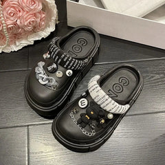 Platform Slippers Summer Women's Sandals 6cm Wedges Ladies Outdoor Clogs Thick Street Beach Slides Girls Flip Flops Garden Shoes - SHOWLU FASHION STORE