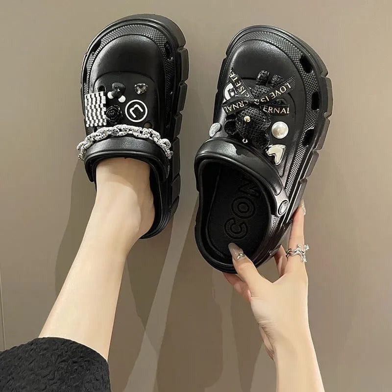 Platform Slippers Summer Women's Sandals 6cm Wedges Ladies Outdoor Clogs Thick Street Beach Slides Girls Flip Flops Garden Shoes - SHOWLU FASHION STORE