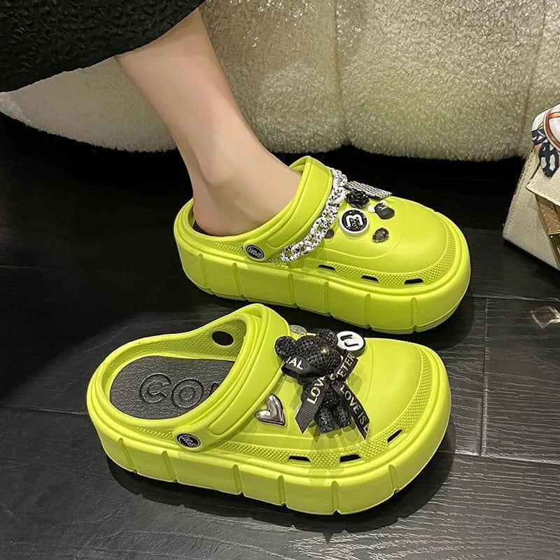 Platform Slippers Summer Women's Sandals 6cm Wedges Ladies Outdoor Clogs Thick Street Beach Slides Girls Flip Flops Garden Shoes - SHOWLU FASHION STORE