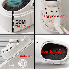 Platform Slippers Summer Women's Sandals 6cm Wedges Ladies Outdoor Clogs Thick Street Beach Slides Girls Flip Flops Garden Shoes - SHOWLU FASHION STORE